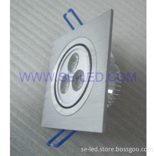 high brightness 3*1w square led ceiling lighting with Epistar chip